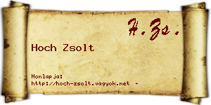 Hoch Zsolt névjegykártya